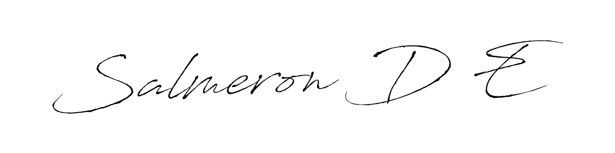 Antro_Vectra is a professional signature style that is perfect for those who want to add a touch of class to their signature. It is also a great choice for those who want to make their signature more unique. Get Salmeron D E name to fancy signature for free. Salmeron D E signature style 6 images and pictures png