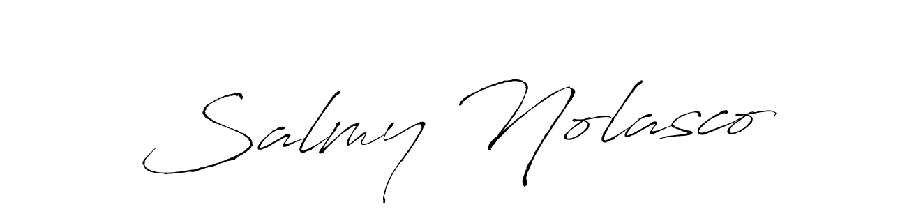 Make a beautiful signature design for name Salmy Nolasco. Use this online signature maker to create a handwritten signature for free. Salmy Nolasco signature style 6 images and pictures png