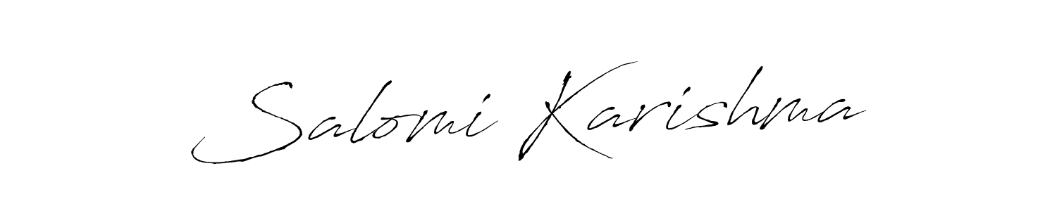 Use a signature maker to create a handwritten signature online. With this signature software, you can design (Antro_Vectra) your own signature for name Salomi Karishma. Salomi Karishma signature style 6 images and pictures png