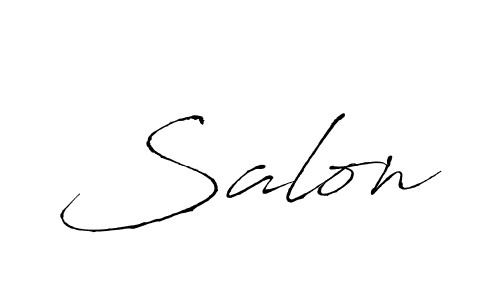 Use a signature maker to create a handwritten signature online. With this signature software, you can design (Antro_Vectra) your own signature for name Salon. Salon signature style 6 images and pictures png
