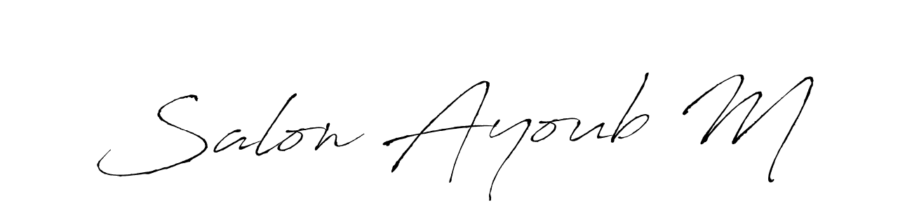 Once you've used our free online signature maker to create your best signature Antro_Vectra style, it's time to enjoy all of the benefits that Salon Ayoub M name signing documents. Salon Ayoub M signature style 6 images and pictures png