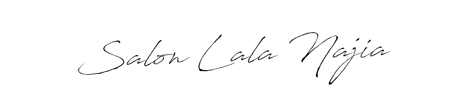 Design your own signature with our free online signature maker. With this signature software, you can create a handwritten (Antro_Vectra) signature for name Salon Lala Najia. Salon Lala Najia signature style 6 images and pictures png
