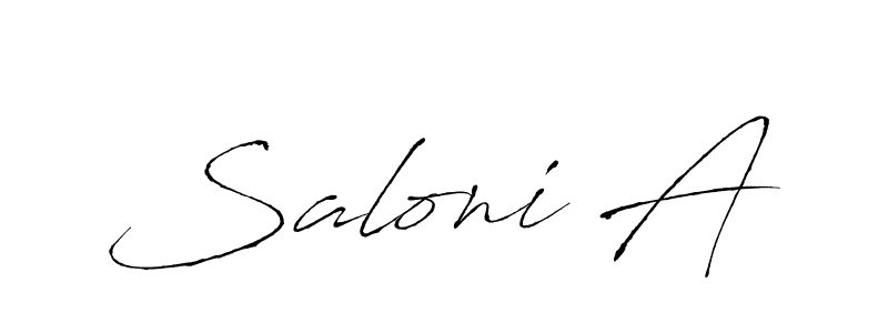Use a signature maker to create a handwritten signature online. With this signature software, you can design (Antro_Vectra) your own signature for name Saloni A. Saloni A signature style 6 images and pictures png