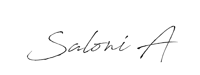 Use a signature maker to create a handwritten signature online. With this signature software, you can design (Antro_Vectra) your own signature for name Saloni A. Saloni A signature style 6 images and pictures png