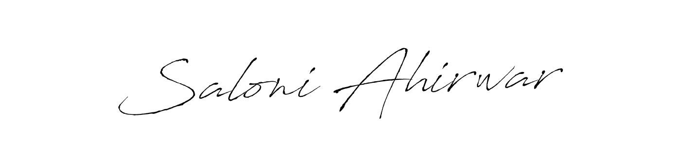 The best way (Antro_Vectra) to make a short signature is to pick only two or three words in your name. The name Saloni Ahirwar include a total of six letters. For converting this name. Saloni Ahirwar signature style 6 images and pictures png