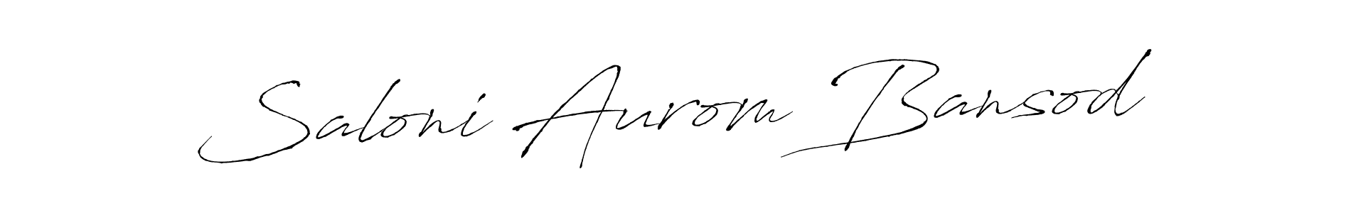 Design your own signature with our free online signature maker. With this signature software, you can create a handwritten (Antro_Vectra) signature for name Saloni Aurom Bansod. Saloni Aurom Bansod signature style 6 images and pictures png