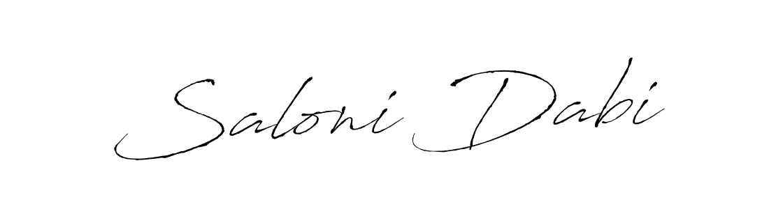 Make a beautiful signature design for name Saloni Dabi. With this signature (Antro_Vectra) style, you can create a handwritten signature for free. Saloni Dabi signature style 6 images and pictures png