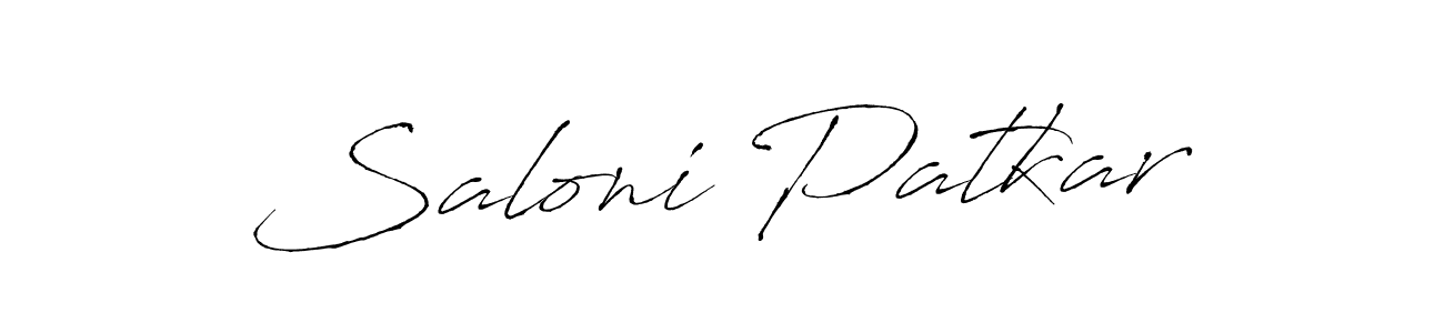 Design your own signature with our free online signature maker. With this signature software, you can create a handwritten (Antro_Vectra) signature for name Saloni Patkar. Saloni Patkar signature style 6 images and pictures png