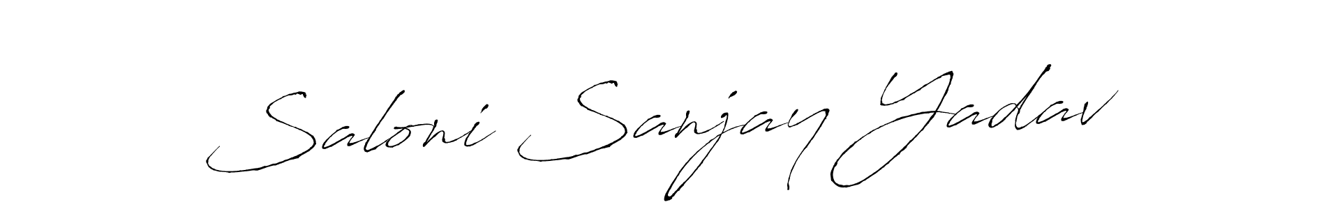 You should practise on your own different ways (Antro_Vectra) to write your name (Saloni Sanjay Yadav) in signature. don't let someone else do it for you. Saloni Sanjay Yadav signature style 6 images and pictures png