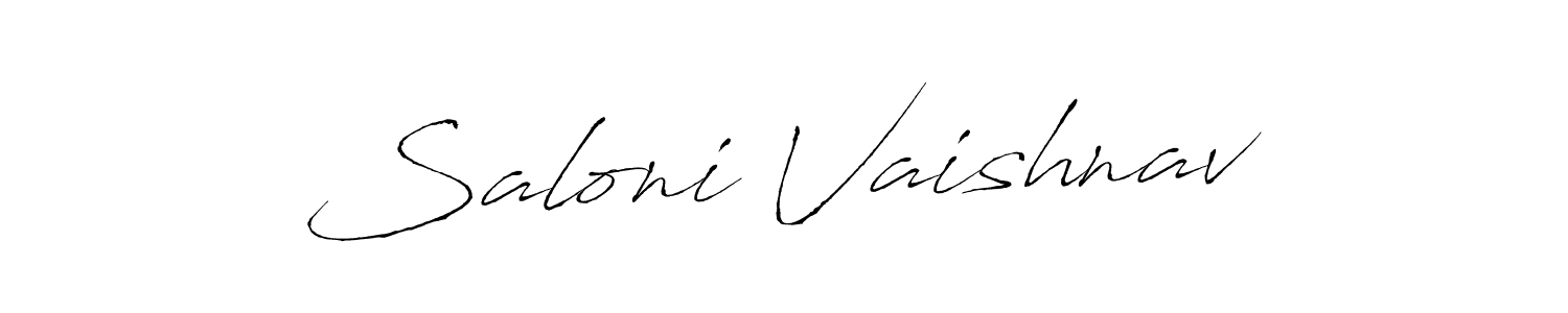 Use a signature maker to create a handwritten signature online. With this signature software, you can design (Antro_Vectra) your own signature for name Saloni Vaishnav. Saloni Vaishnav signature style 6 images and pictures png