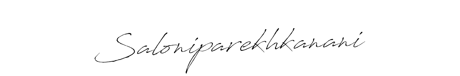 Make a beautiful signature design for name Saloniparekhkanani. With this signature (Antro_Vectra) style, you can create a handwritten signature for free. Saloniparekhkanani signature style 6 images and pictures png