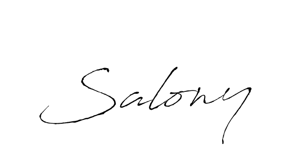 How to make Salony signature? Antro_Vectra is a professional autograph style. Create handwritten signature for Salony name. Salony signature style 6 images and pictures png