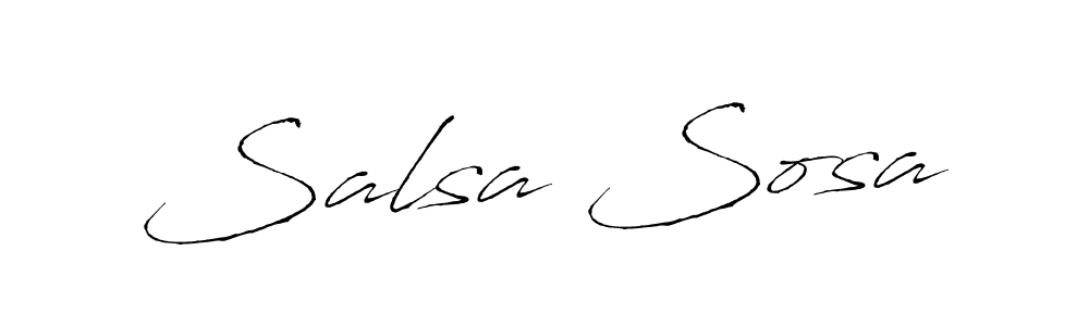 Antro_Vectra is a professional signature style that is perfect for those who want to add a touch of class to their signature. It is also a great choice for those who want to make their signature more unique. Get Salsa Sosa name to fancy signature for free. Salsa Sosa signature style 6 images and pictures png