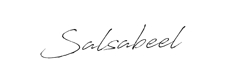 How to make Salsabeel signature? Antro_Vectra is a professional autograph style. Create handwritten signature for Salsabeel name. Salsabeel signature style 6 images and pictures png