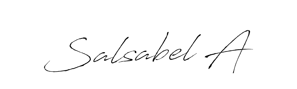 Antro_Vectra is a professional signature style that is perfect for those who want to add a touch of class to their signature. It is also a great choice for those who want to make their signature more unique. Get Salsabel A name to fancy signature for free. Salsabel A signature style 6 images and pictures png