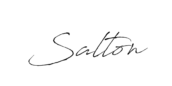 You should practise on your own different ways (Antro_Vectra) to write your name (Salton) in signature. don't let someone else do it for you. Salton signature style 6 images and pictures png