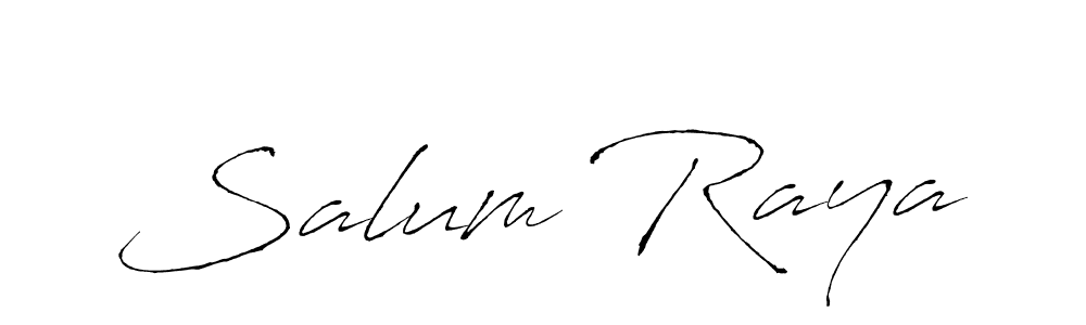How to make Salum Raya signature? Antro_Vectra is a professional autograph style. Create handwritten signature for Salum Raya name. Salum Raya signature style 6 images and pictures png