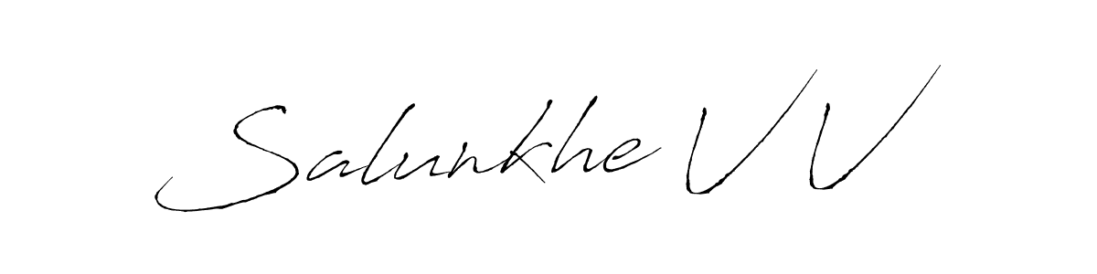 Also we have Salunkhe V V name is the best signature style. Create professional handwritten signature collection using Antro_Vectra autograph style. Salunkhe V V signature style 6 images and pictures png
