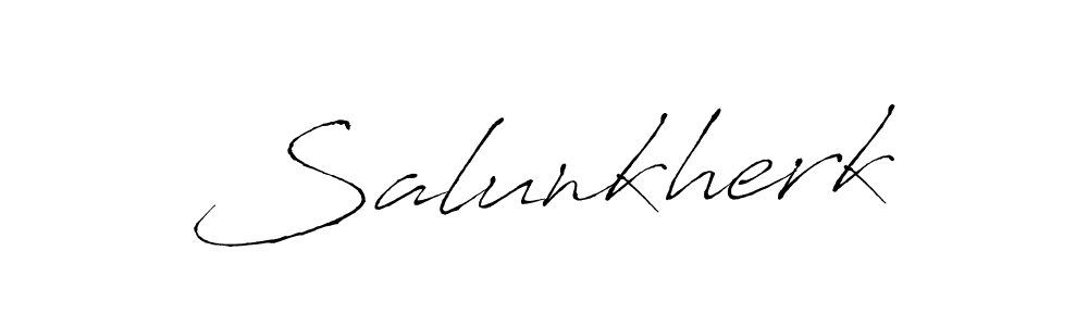 Antro_Vectra is a professional signature style that is perfect for those who want to add a touch of class to their signature. It is also a great choice for those who want to make their signature more unique. Get Salunkherk name to fancy signature for free. Salunkherk signature style 6 images and pictures png