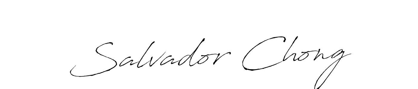 How to make Salvador Chong name signature. Use Antro_Vectra style for creating short signs online. This is the latest handwritten sign. Salvador Chong signature style 6 images and pictures png