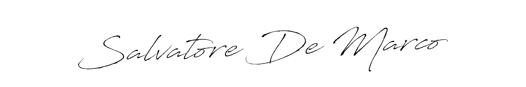 How to make Salvatore De Marco name signature. Use Antro_Vectra style for creating short signs online. This is the latest handwritten sign. Salvatore De Marco signature style 6 images and pictures png