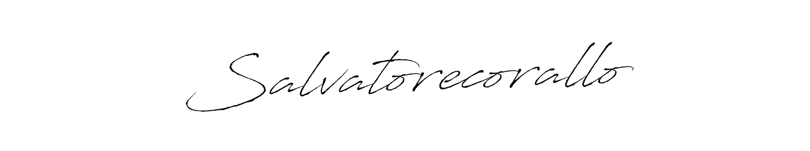 Design your own signature with our free online signature maker. With this signature software, you can create a handwritten (Antro_Vectra) signature for name Salvatorecorallo. Salvatorecorallo signature style 6 images and pictures png