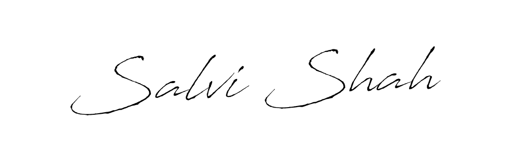 How to make Salvi Shah name signature. Use Antro_Vectra style for creating short signs online. This is the latest handwritten sign. Salvi Shah signature style 6 images and pictures png