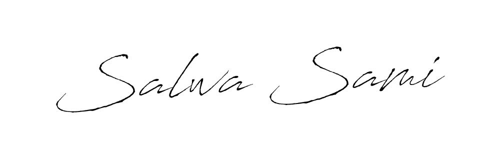 Create a beautiful signature design for name Salwa Sami. With this signature (Antro_Vectra) fonts, you can make a handwritten signature for free. Salwa Sami signature style 6 images and pictures png