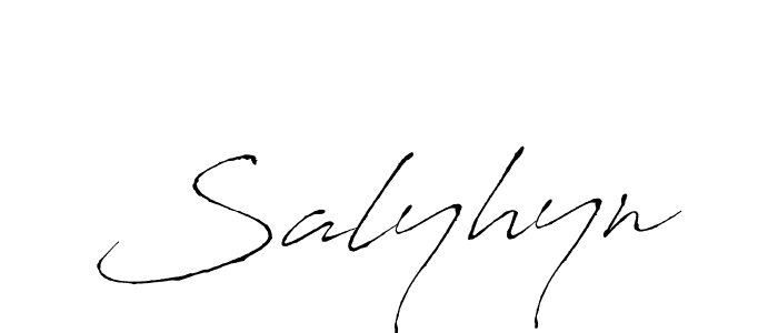 Antro_Vectra is a professional signature style that is perfect for those who want to add a touch of class to their signature. It is also a great choice for those who want to make their signature more unique. Get Salyhyn name to fancy signature for free. Salyhyn signature style 6 images and pictures png