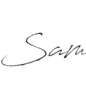 Design your own signature with our free online signature maker. With this signature software, you can create a handwritten (Antro_Vectra) signature for name Sam. Sam signature style 6 images and pictures png