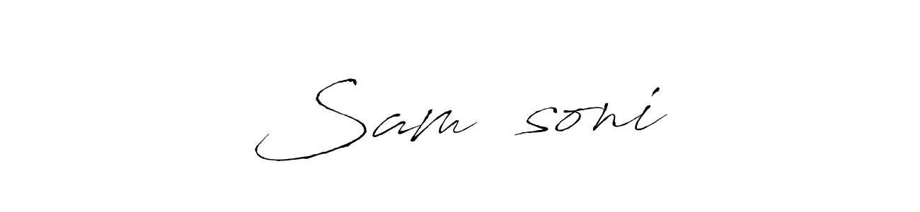 Create a beautiful signature design for name Sam❤️soni. With this signature (Antro_Vectra) fonts, you can make a handwritten signature for free. Sam❤️soni signature style 6 images and pictures png