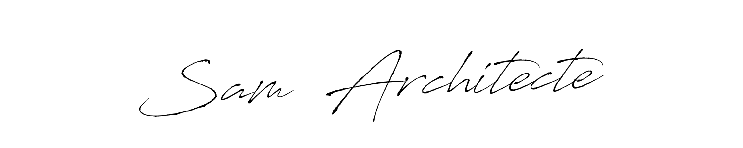 Design your own signature with our free online signature maker. With this signature software, you can create a handwritten (Antro_Vectra) signature for name Sam  Architecte. Sam  Architecte signature style 6 images and pictures png