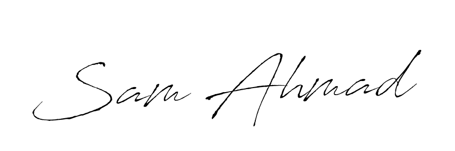 Make a beautiful signature design for name Sam Ahmad. With this signature (Antro_Vectra) style, you can create a handwritten signature for free. Sam Ahmad signature style 6 images and pictures png