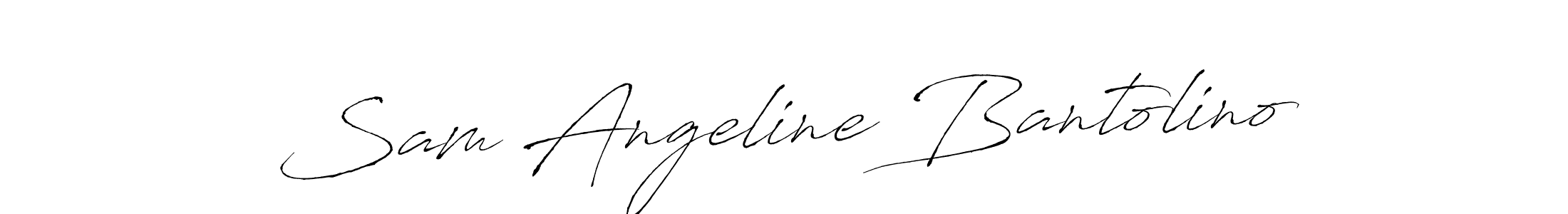 Create a beautiful signature design for name Sam Angeline Bantolino. With this signature (Antro_Vectra) fonts, you can make a handwritten signature for free. Sam Angeline Bantolino signature style 6 images and pictures png