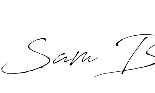 You should practise on your own different ways (Antro_Vectra) to write your name (Sam B) in signature. don't let someone else do it for you. Sam B signature style 6 images and pictures png