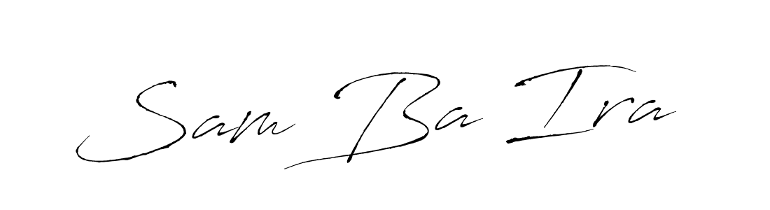 This is the best signature style for the Sam Ba Ira  name. Also you like these signature font (Antro_Vectra). Mix name signature. Sam Ba Ira  signature style 6 images and pictures png