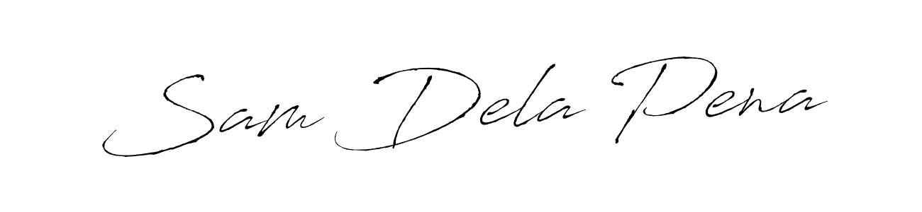 It looks lik you need a new signature style for name Sam Dela Pena. Design unique handwritten (Antro_Vectra) signature with our free signature maker in just a few clicks. Sam Dela Pena signature style 6 images and pictures png