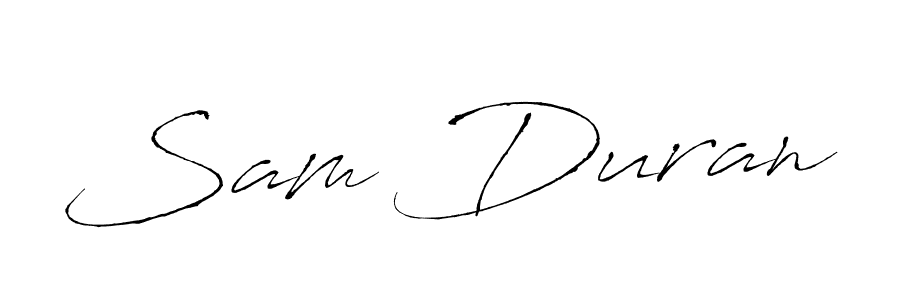 You should practise on your own different ways (Antro_Vectra) to write your name (Sam Duran) in signature. don't let someone else do it for you. Sam Duran signature style 6 images and pictures png