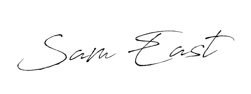 Sam East stylish signature style. Best Handwritten Sign (Antro_Vectra) for my name. Handwritten Signature Collection Ideas for my name Sam East. Sam East signature style 6 images and pictures png