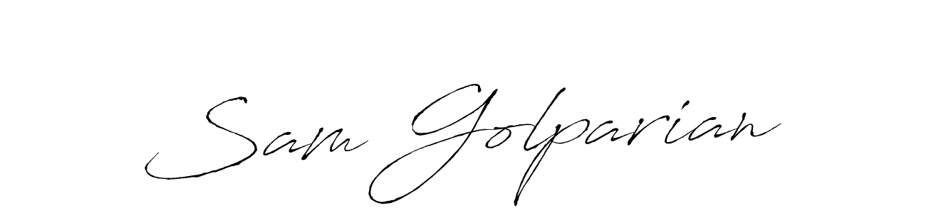 Antro_Vectra is a professional signature style that is perfect for those who want to add a touch of class to their signature. It is also a great choice for those who want to make their signature more unique. Get Sam Golparian name to fancy signature for free. Sam Golparian signature style 6 images and pictures png