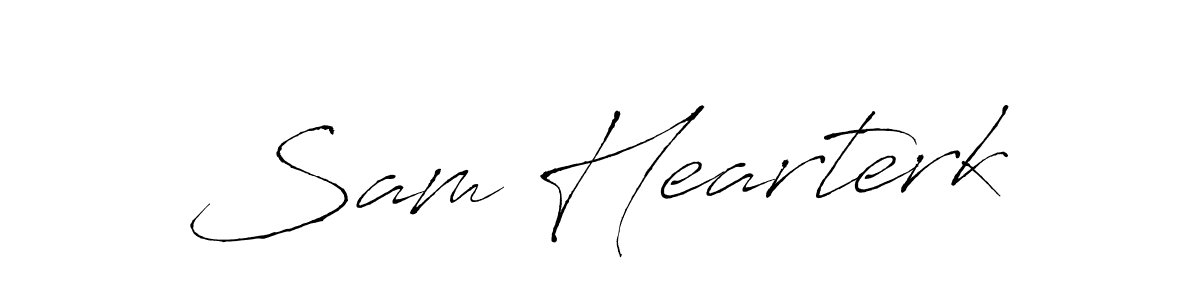 Make a beautiful signature design for name Sam Hearterk. With this signature (Antro_Vectra) style, you can create a handwritten signature for free. Sam Hearterk signature style 6 images and pictures png