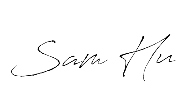 Create a beautiful signature design for name Sam Hu. With this signature (Antro_Vectra) fonts, you can make a handwritten signature for free. Sam Hu signature style 6 images and pictures png