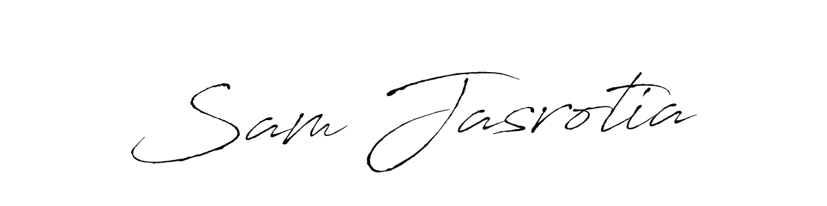 Antro_Vectra is a professional signature style that is perfect for those who want to add a touch of class to their signature. It is also a great choice for those who want to make their signature more unique. Get Sam Jasrotia name to fancy signature for free. Sam Jasrotia signature style 6 images and pictures png