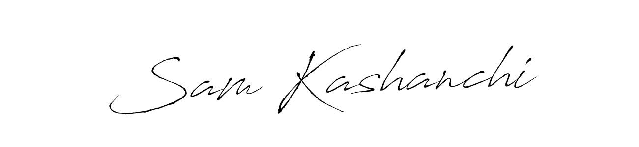 How to make Sam Kashanchi name signature. Use Antro_Vectra style for creating short signs online. This is the latest handwritten sign. Sam Kashanchi signature style 6 images and pictures png
