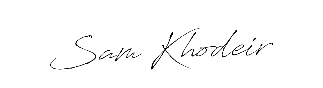 How to make Sam Khodeir signature? Antro_Vectra is a professional autograph style. Create handwritten signature for Sam Khodeir name. Sam Khodeir signature style 6 images and pictures png