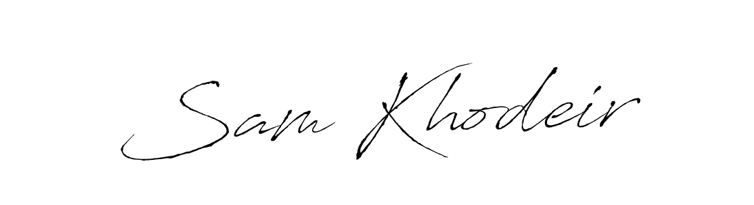 Make a beautiful signature design for name Sam Khodeir. With this signature (Antro_Vectra) style, you can create a handwritten signature for free. Sam Khodeir signature style 6 images and pictures png