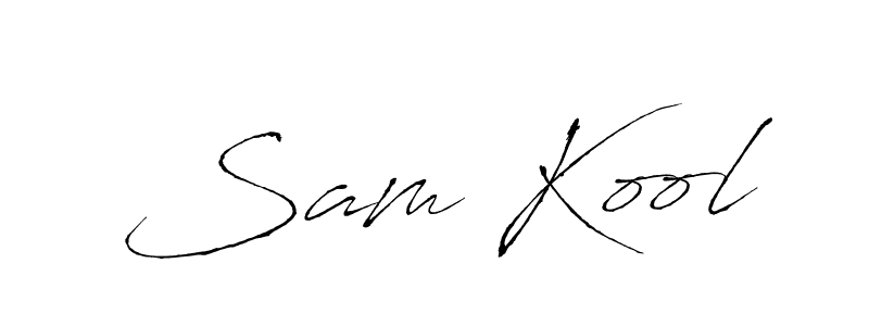 How to make Sam Kool name signature. Use Antro_Vectra style for creating short signs online. This is the latest handwritten sign. Sam Kool signature style 6 images and pictures png