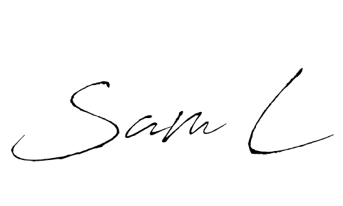 How to make Sam L signature? Antro_Vectra is a professional autograph style. Create handwritten signature for Sam L name. Sam L signature style 6 images and pictures png