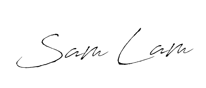 How to make Sam Lam name signature. Use Antro_Vectra style for creating short signs online. This is the latest handwritten sign. Sam Lam signature style 6 images and pictures png