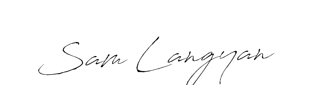 It looks lik you need a new signature style for name Sam Langyan. Design unique handwritten (Antro_Vectra) signature with our free signature maker in just a few clicks. Sam Langyan signature style 6 images and pictures png